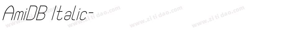 AmiDB Italic字体转换